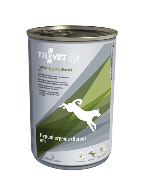 TROVET HYPOALLERGENIC HORSE HPD 400g pes konzerva