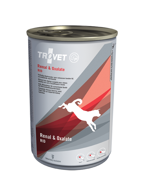 Trovet RENAL AND OXALATE RID 400g pes konzerva